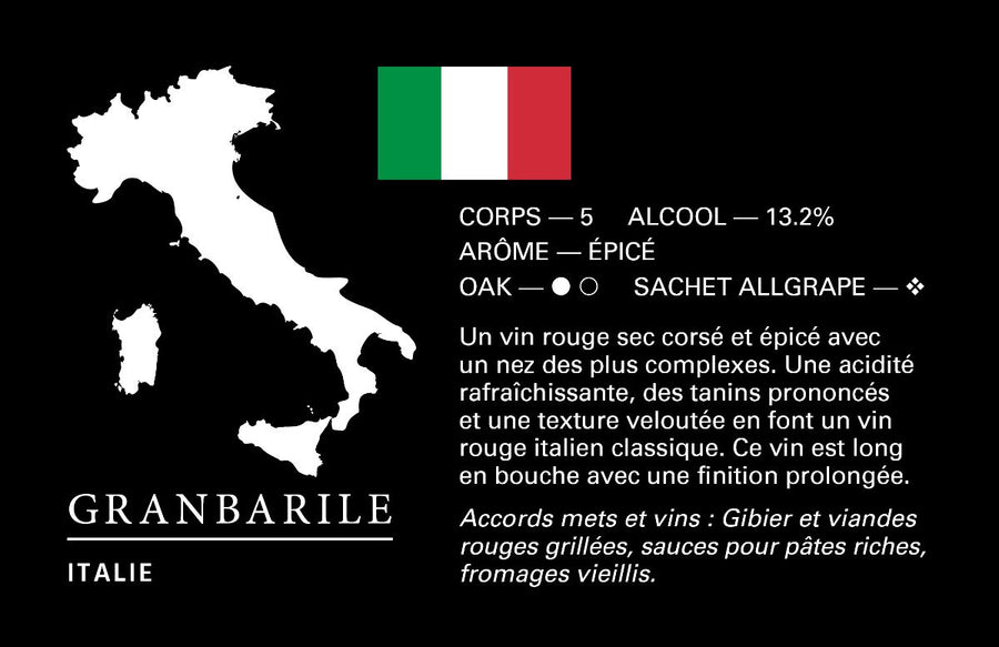 Granbarile/ Italie 10 litres + Sachet Allgrape
